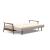Caluma Quilt Fabric Sofa Bed w/Smoked Oak Arms & Legs