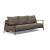 Caluma Quilt Fabric Sofa Bed w/Smoked Oak Arms & Legs