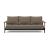 Caluma Quilt Fabric Sofa Bed w/Smoked Oak Arms & Legs