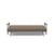 Caluma Quilt Fabric Sofa Bed w/Smoked Oak Arms & Legs