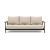 Caluma Quilt Fabric Sofa Bed w/Smoked Oak Arms & Legs