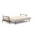 Caluma Quilt Fabric Sofa Bed w/Smoked Oak Arms & Legs