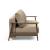 Caluma Quilt Fabric Sofa Bed w/Smoked Oak Arms & Legs
