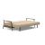 Caluma Quilt Fabric Sofa Bed w/Smoked Oak Arms & Legs