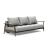 Caluma Quilt Fabric Sofa Bed w/Smoked Oak Arms & Legs