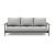 Caluma Quilt Fabric Sofa Bed w/Smoked Oak Arms & Legs