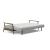 Caluma Quilt Fabric Sofa Bed w/Smoked Oak Arms & Legs