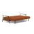 Caluma Quilt Fabric Sofa Bed w/Smoked Oak Arms & Legs