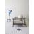 Caluma Quilt Fabric Sofa Bed w/Smoked Oak Arms & Legs