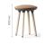 Cannie Stool for 29.1-inch Height Desks w/Upholstered Seat & Natural Ash Wood Base w/ Glides