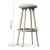 Cannie Hight Stool for 41,3 in Height Desks w/Upholstered Seat & Natural Ash Wood Base w/PlasticFootring & Glides