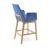 Eiffel Wood Arm Counter Stool
