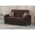 Armada X Fabric/PU Convertible Loveseat