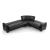 Barato Large L-Shaped Sectional Sofa with Channel Tufting and Plaid Pillows, Compostion 1