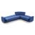 Barato Large L-Shaped Sectional Sofa with Channel Tufting and Plaid Pillows, Compostion 1