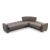 Barato Large L-Shaped Sectional Sofa with Channel Tufting and Plaid Pillows, Compostion 1