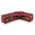 Barato Large L-Shaped Sectional Sofa with Channel Tufting and Plaid Pillows, Compostion 1