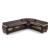 Barato Large L-Shaped Sectional Sofa with Channel Tufting and Plaid Pillows, Compostion 1