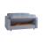 Joker Elegance Fabric Convertible Loveseat