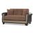 Proline Fabric/Leatherette Convertible Loveseat