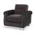 Proline Fabric/Leatherette Convertible Chair