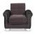 Proline Fabric/Leatherette Convertible Chair