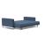 Cassius Deluxe Excess Lounger Fabric Sofa Bed w/Chrome Legs