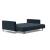 Cassius Deluxe Excess Lounger Fabric Sofa Bed w/Chrome Legs