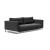 Cassius Deluxe Excess Lounger Fabric Sofa Bed w/Chrome Legs