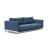 Cassius Deluxe Excess Lounger Fabric Sofa Bed w/Chrome Legs