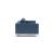 Cassius Deluxe Excess Lounger Fabric Sofa Bed w/Chrome Legs
