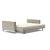 Cassius Deluxe Excess Lounger Fabric Sofa Bed w/Chrome Legs