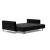 Cassius Deluxe Excess Lounger Fabric Sofa Bed w/Chrome Legs