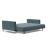 Cassius Deluxe Excess Lounger Fabric Sofa Bed w/Chrome Legs