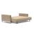 Cassius Deluxe Excess Lounger Fabric Sofa Bed w/Chrome Legs