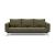 Cassius Quilt Fabric Sofa Bed w/Chrome Legs