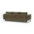Cassius Quilt Fabric Sofa Bed w/Chrome Legs