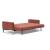 Cassius Quilt Fabric Sofa Bed w/Chrome Legs