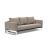 Cassius Quilt Fabric Sofa Bed w/Chrome Legs