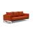 Cassius Quilt Fabric Sofa Bed w/Chrome Legs