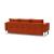 Cassius Quilt Fabric Sofa Bed w/Chrome Legs