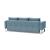 Cassius Quilt Fabric Sofa Bed w/Chrome Legs