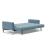 Cassius Quilt Fabric Sofa Bed w/Chrome Legs