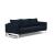 Cassius Quilt Fabric Sofa Bed w/Chrome Legs