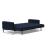 Cassius Quilt Fabric Sofa Bed w/Chrome Legs