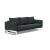 Cassius Quilt Fabric Sofa Bed w/Chrome Legs