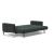 Cassius Quilt Fabric Sofa Bed w/Chrome Legs