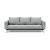 Cassius Quilt Fabric Sofa Bed w/Chrome Legs