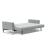 Cassius Quilt Fabric Sofa Bed w/Chrome Legs