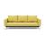 Cassius Quilt Fabric Sofa Bed w/Chrome Legs